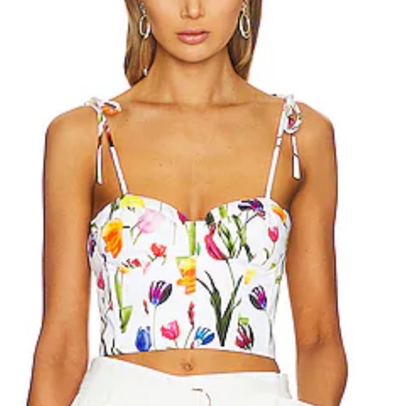 Alice + Olivia Tops - Abia Bustier Top in Kiss My Tulips ALICE + OLIVIA Color Kiss My Tulips 6 NWOT